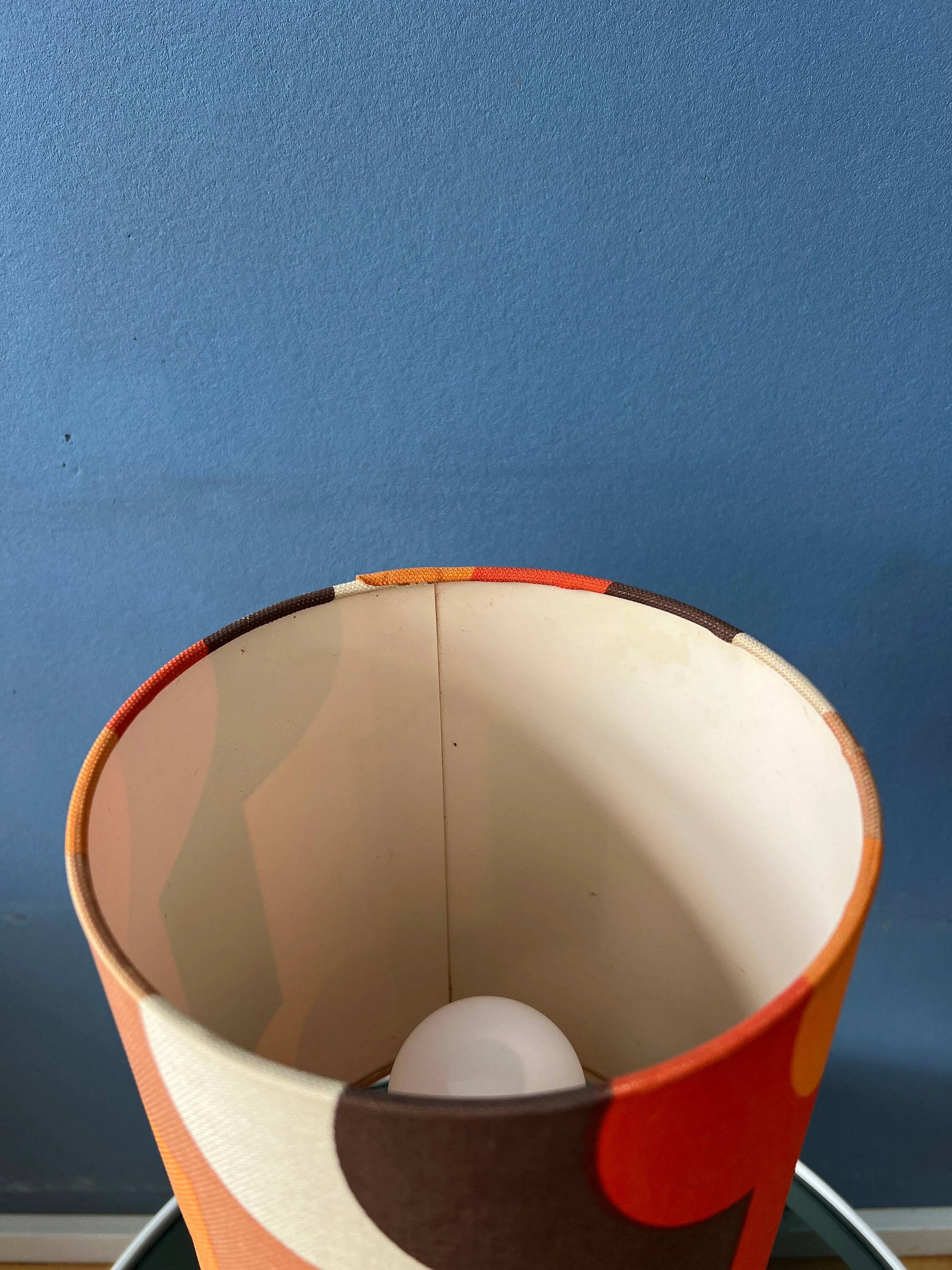 Space Age table lamp in orange ceramic West Germany Fat Lava
