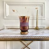 Vase Art deco decoration bayadère gold