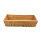 Planter in wicker and braided rattan