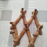 Porte manteau ancien en bambou vintage