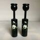 Pair of painted wooden candlesticks