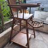 Vintage wooden baby high chair