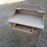 Table de toilette ancienne patine beige