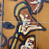 Vintage ceramic coffee table ivy pattern