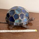 Turtle Glass Table Lamp with Enamel Stained Glass Tiffany Art Nouveau Style