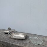 Beurrier pompon en métal argenté