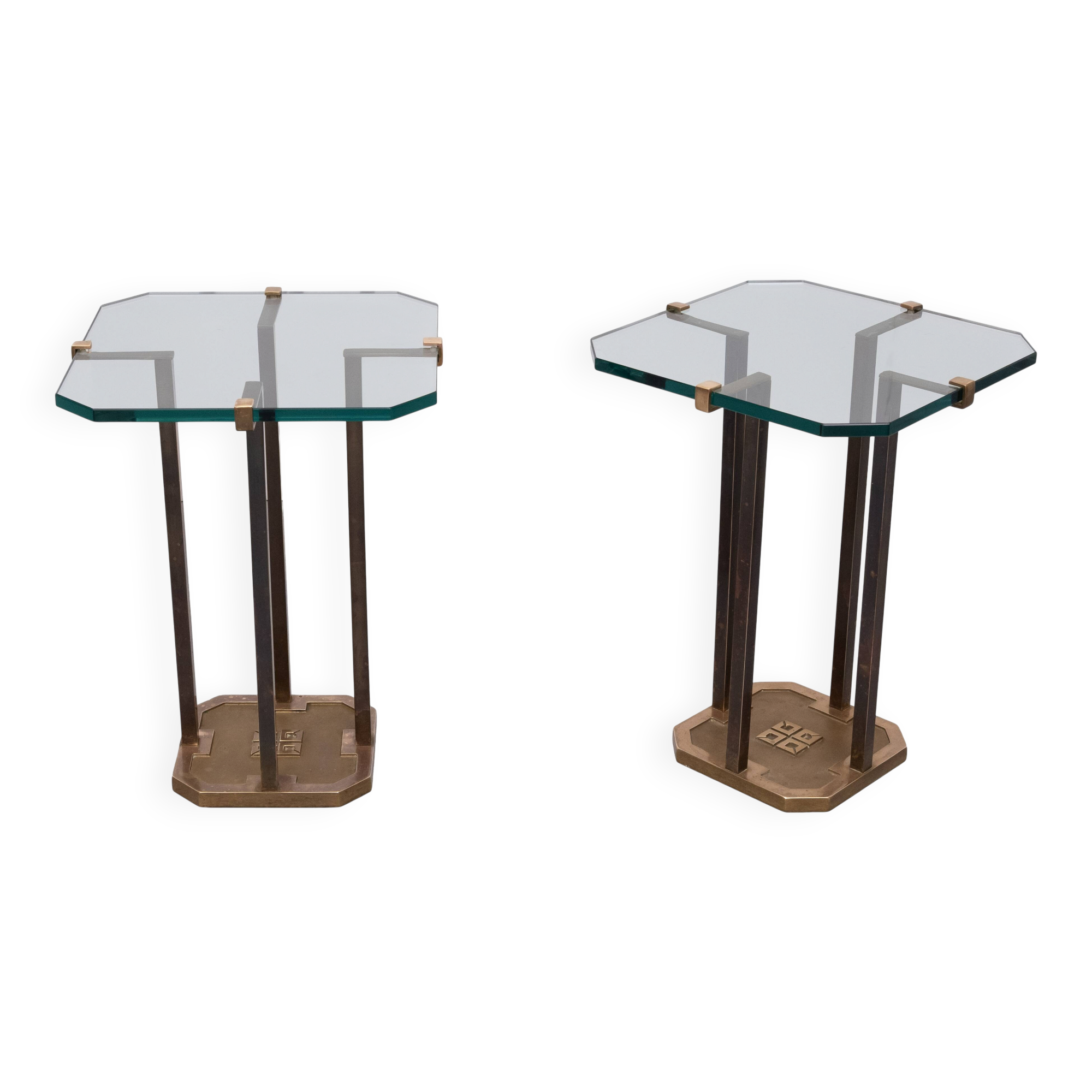Stunning pair Peter Ghyczy T18 Side Tables 1970s
