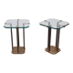 Stunning pair Peter Ghyczy T18 Side Tables 1970s