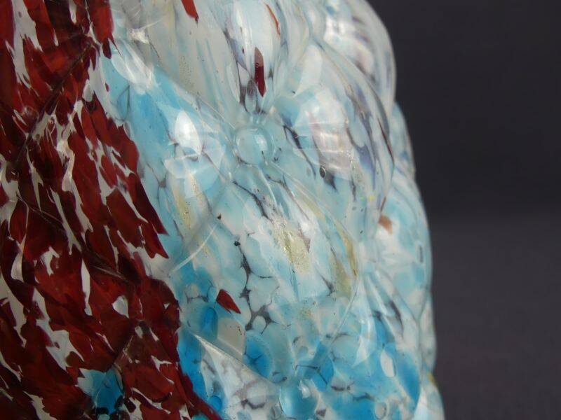 Clichy, Legras, glass vase with tufted decoration