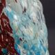 Vase en verre de Clichy, Legras à décor de capitons