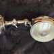 Adjustable brushed metal spotlight - articulated headlight lamp