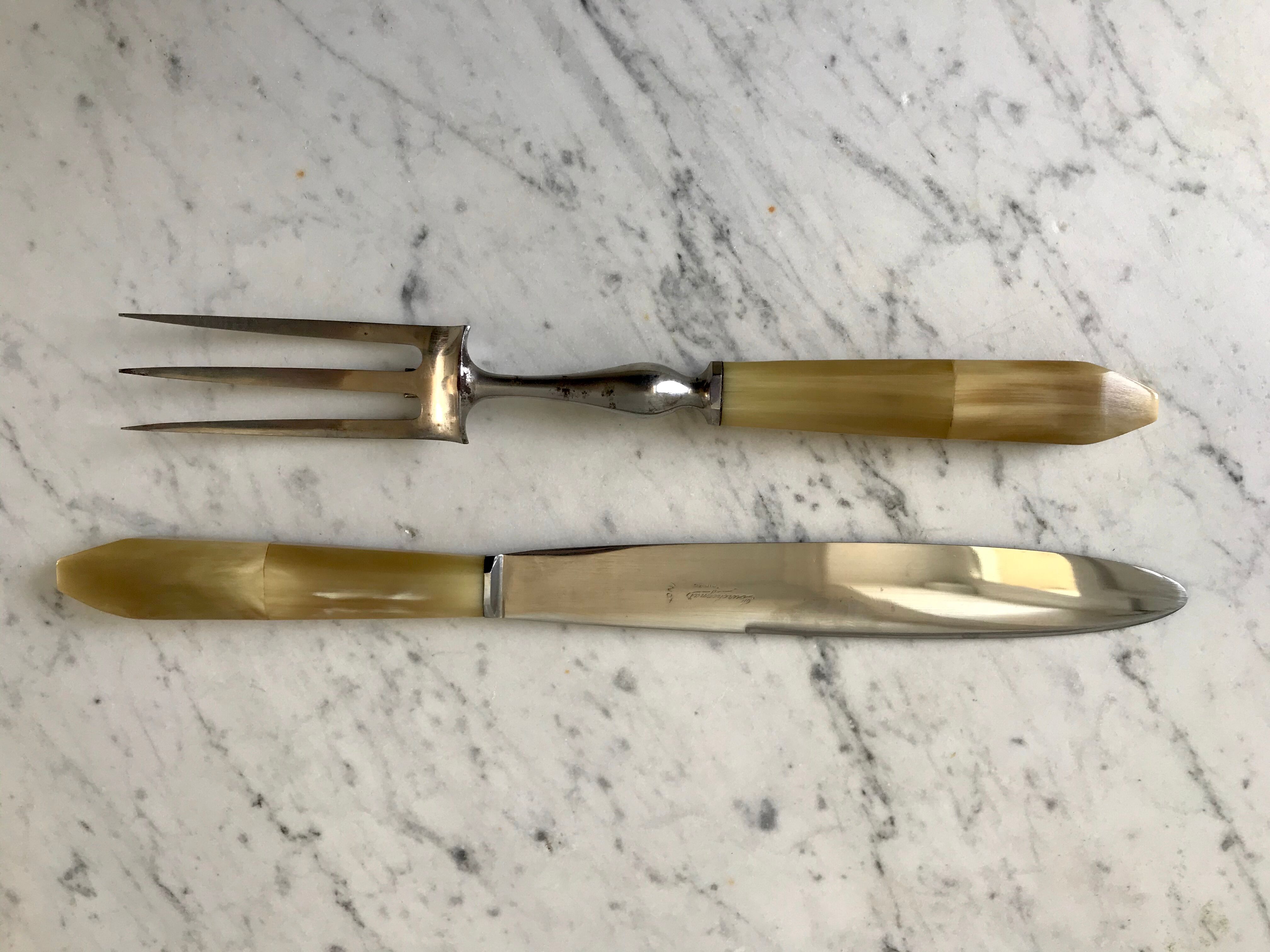 Duo of meat cutlery 50s