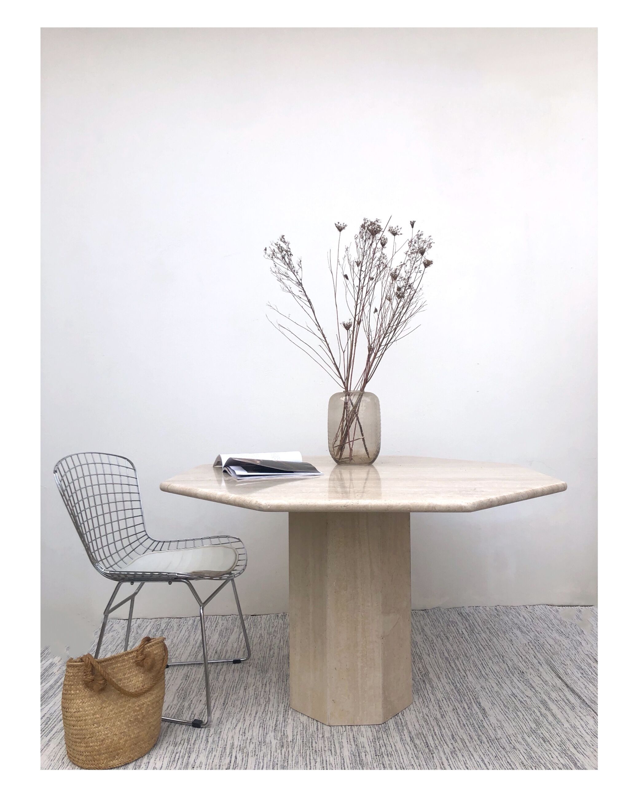 Travertine table