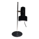 Adjustable lamp in black lacquered metal and chrome. French work. Circa 1970.