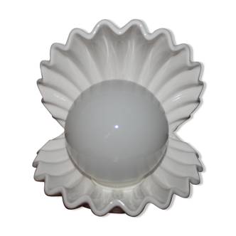 Lampe coquillage vintage en céramique