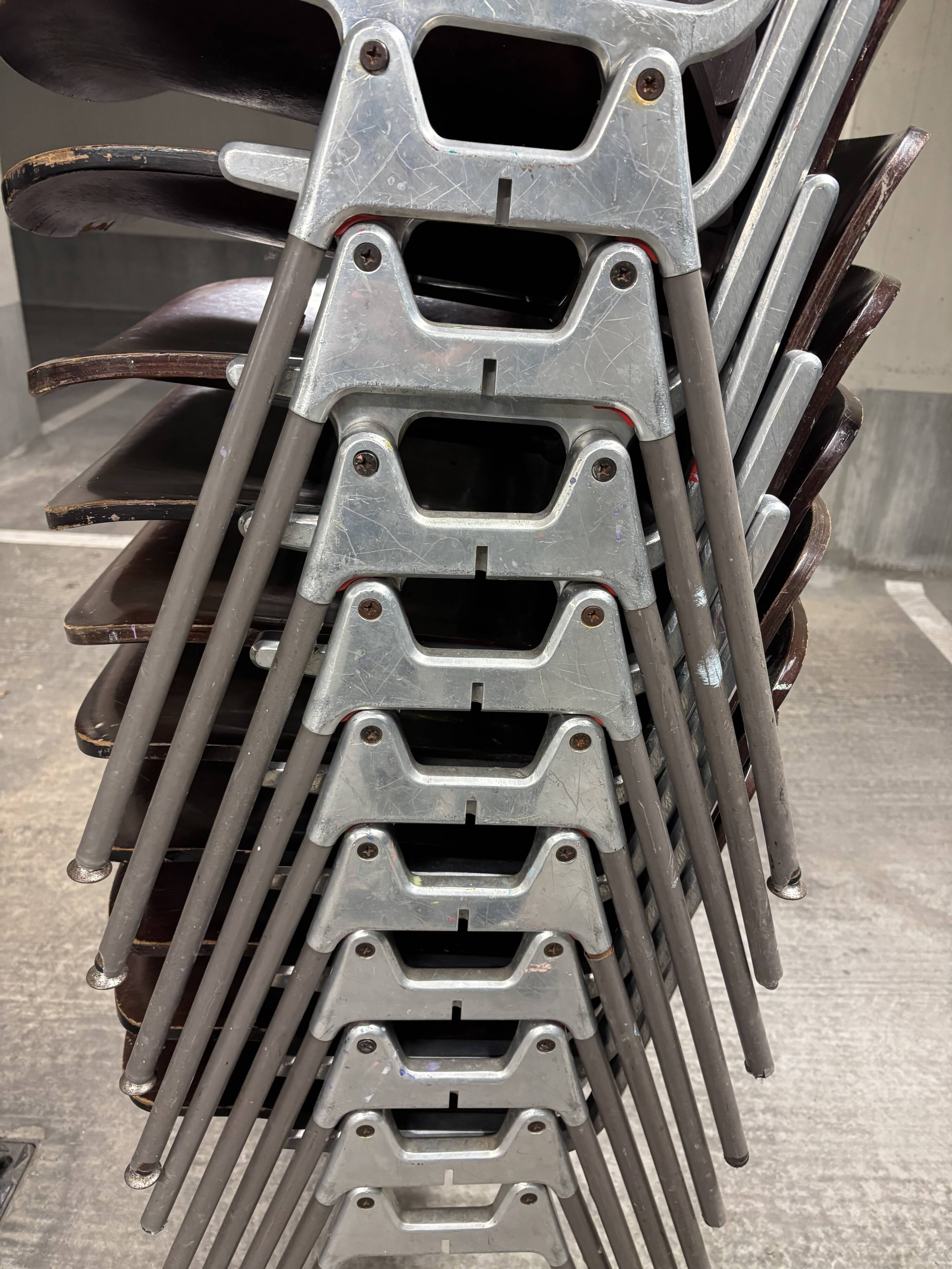 Set of 10 DSC 106 chairs by G. Piretti for Castelli.