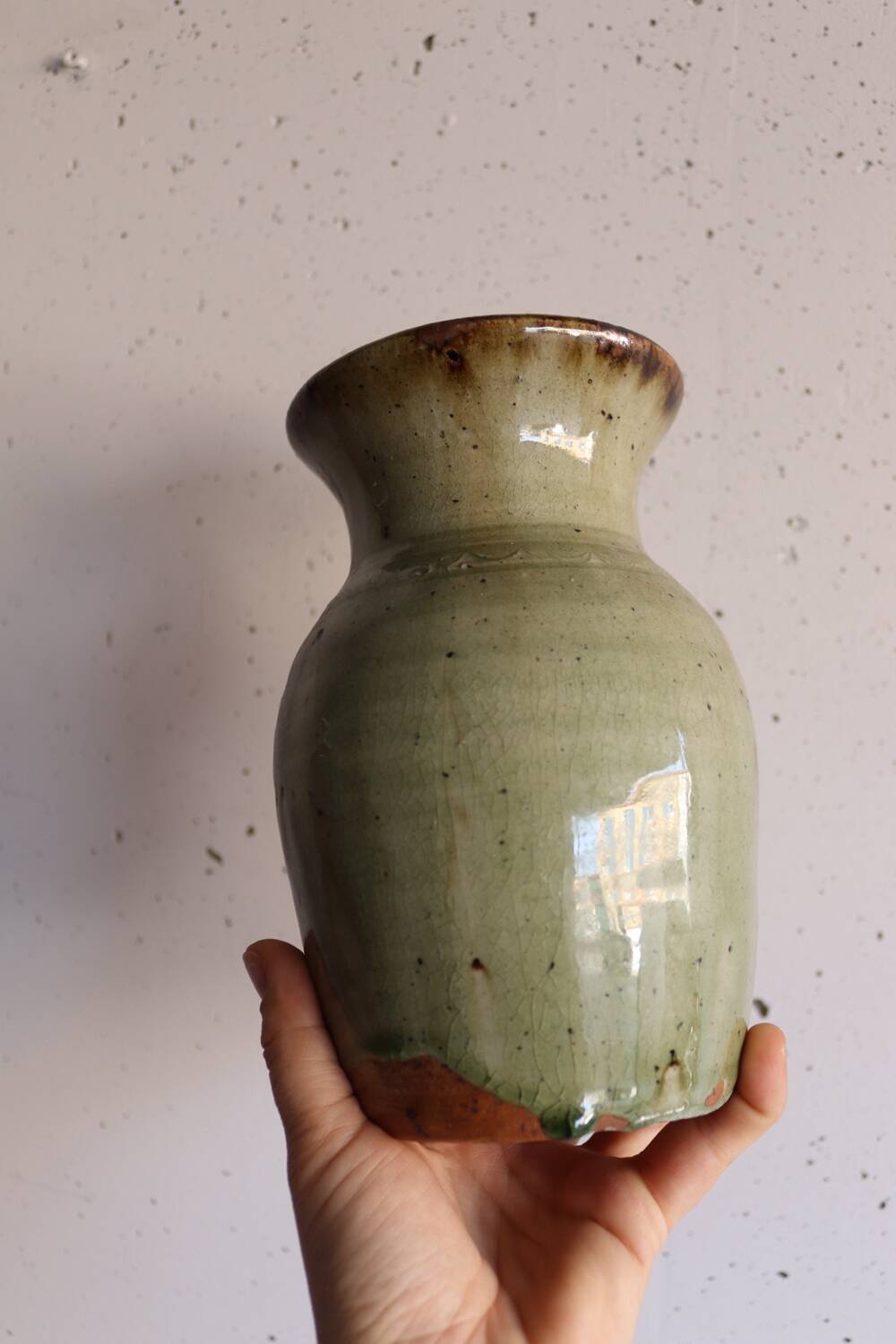 Glazed terracotta vase – signed Avonta