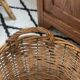 Old rattan and metal basket
