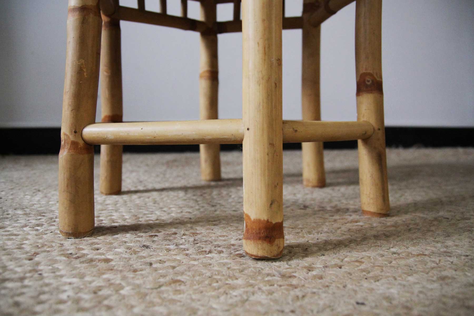 Octagonal bamboo table