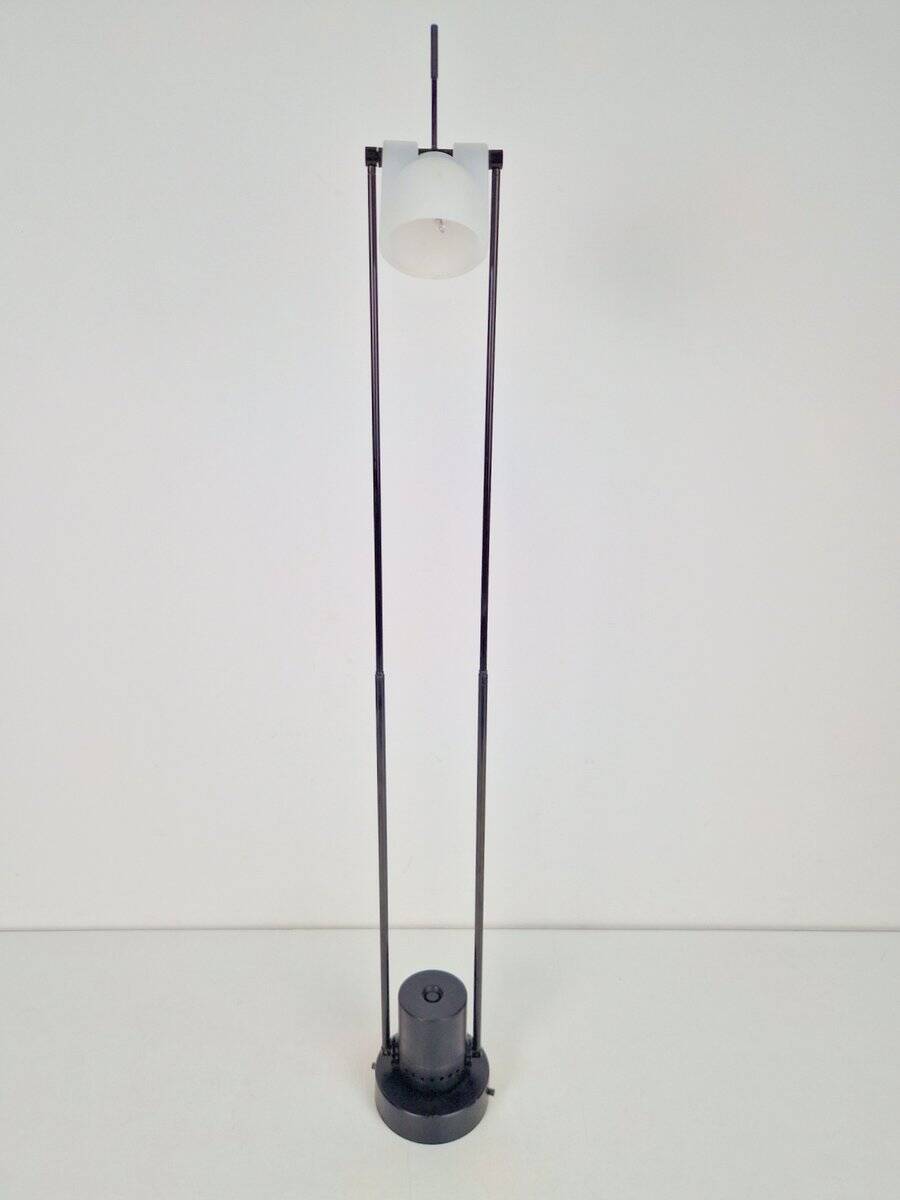 Vintage Pradina Telescopic Spotlight in White Glass, Italy, 1980