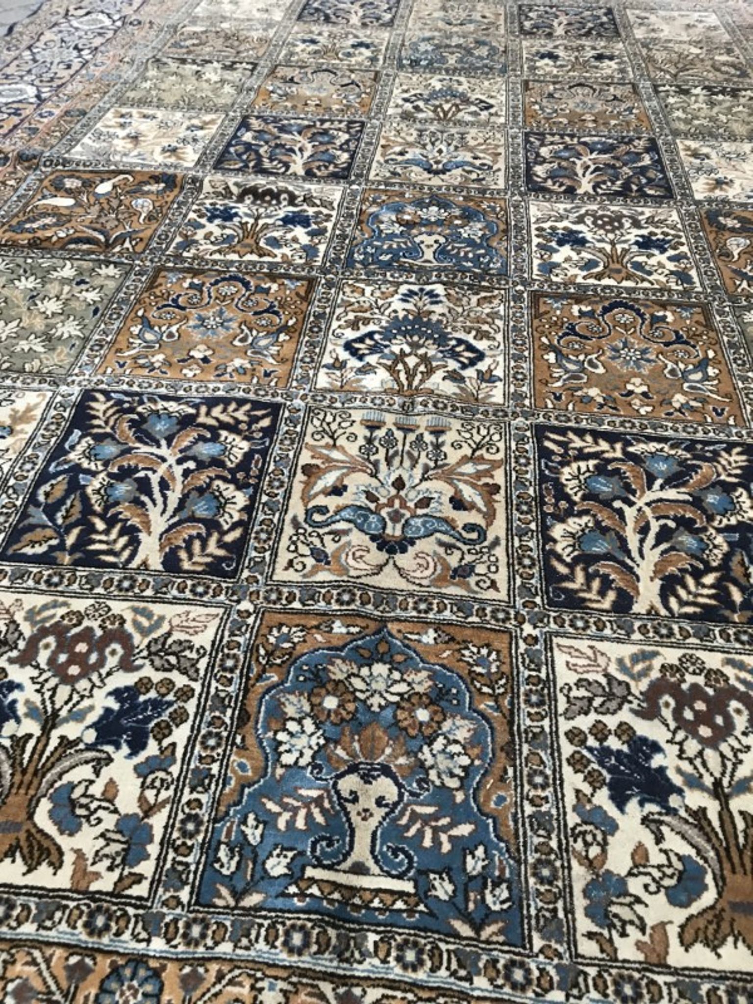 Old Persian Ghoum handmade carpet 207 X 303 cm