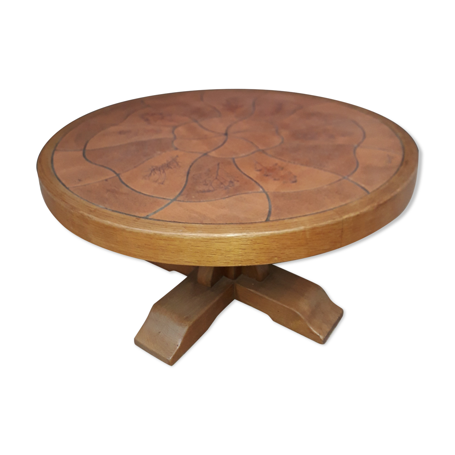 Barrois wooden and ceramic coffee table