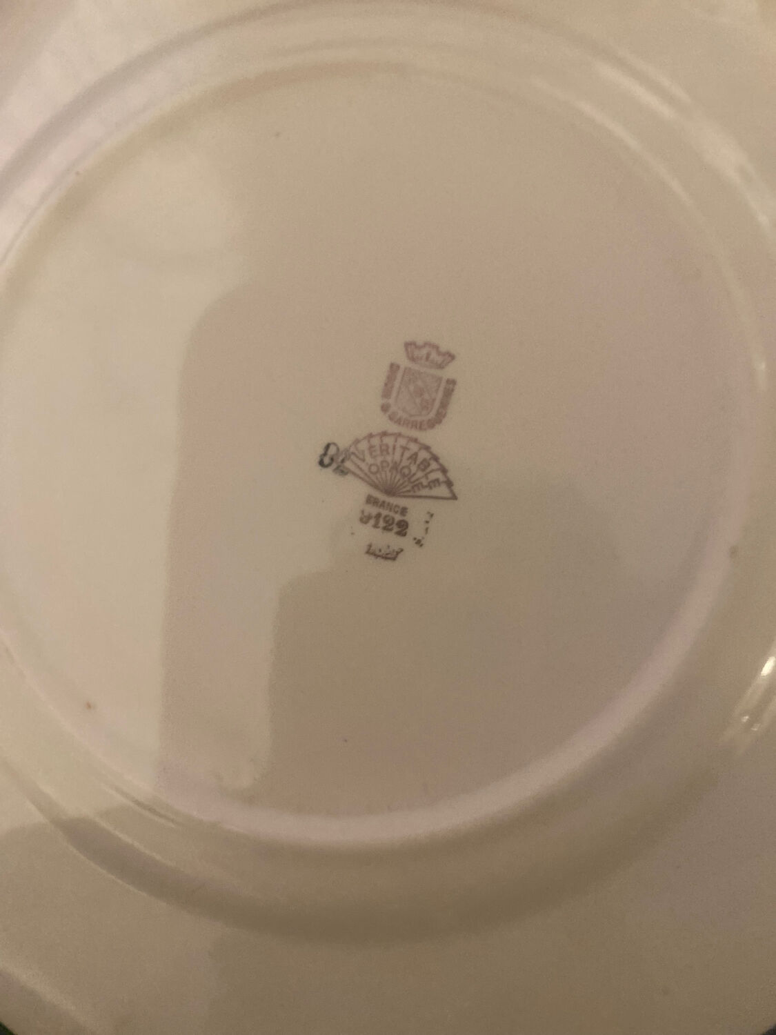 Dessert plate and porcelain dish with a multicoloured floral pattern vintage.