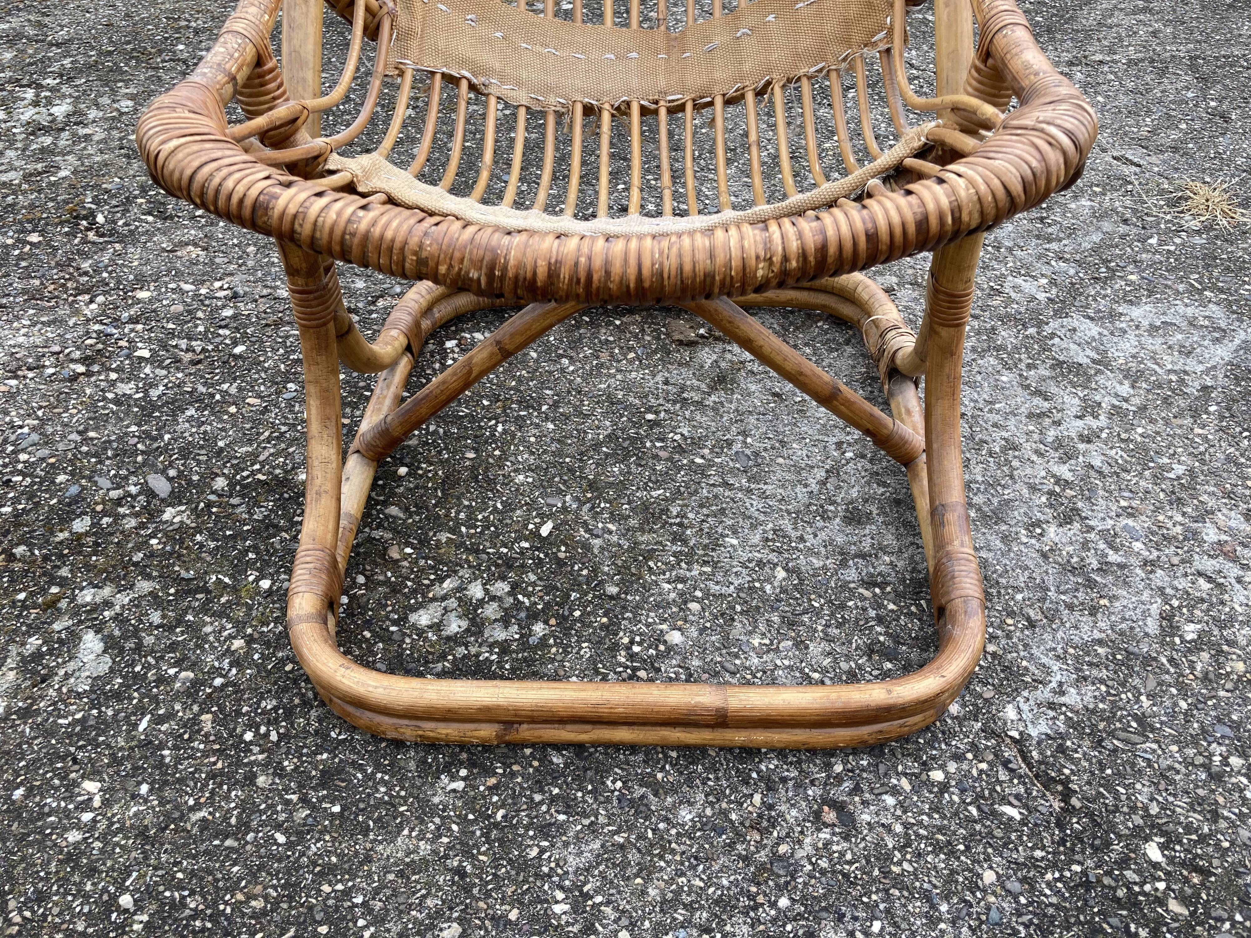Large rattan chair back