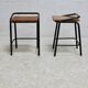 Pair of modernist stools, France, 1960s
