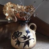 Vase with handle from the 60s stamped Scheurich Keramik