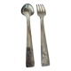 Children's cutlery in silver-plated metal
