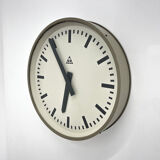Large Vintage Industrial Wall Clock by Pragotron, 1950's