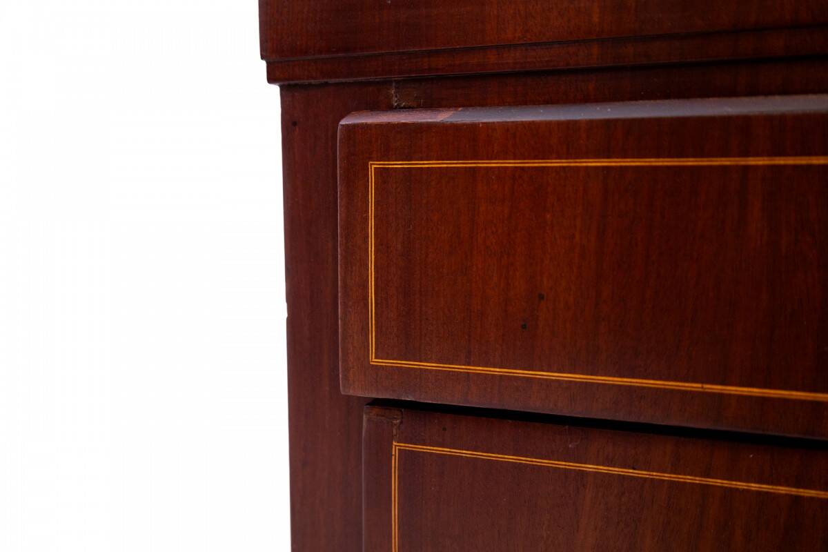 Inlaid antique chest of drawers, Northern Europe, around 1870. After renovation.