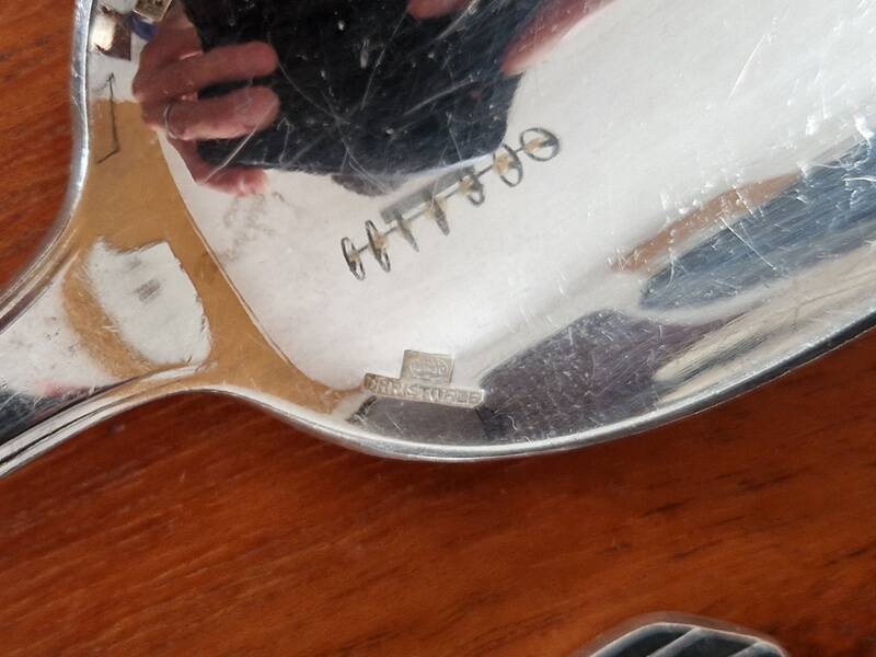 Christofle - Set of 12 Boréal pattern silver-plated table spoons