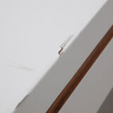 Low white presentation table or bench