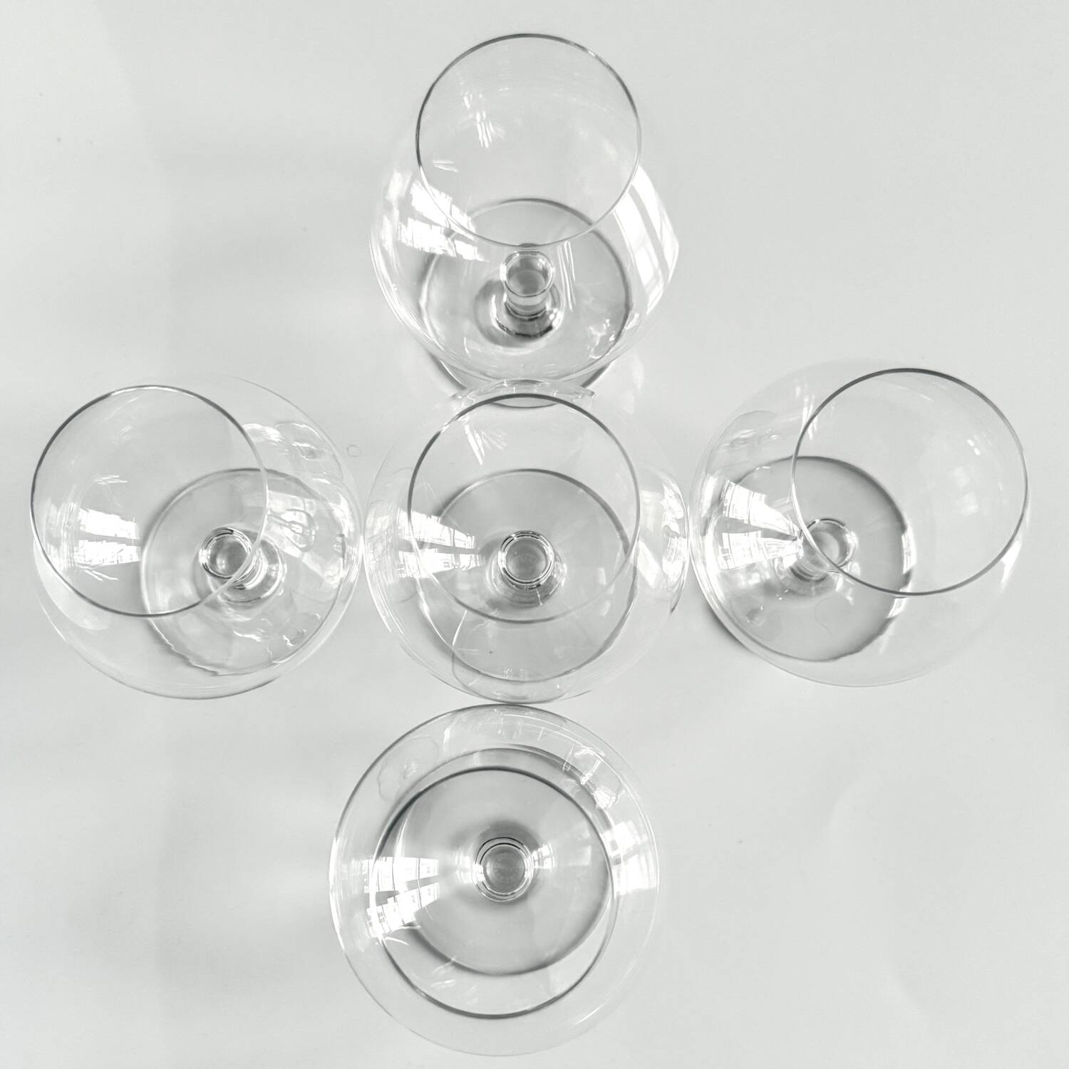 5 crystal cognac glasses from Saint-Louis