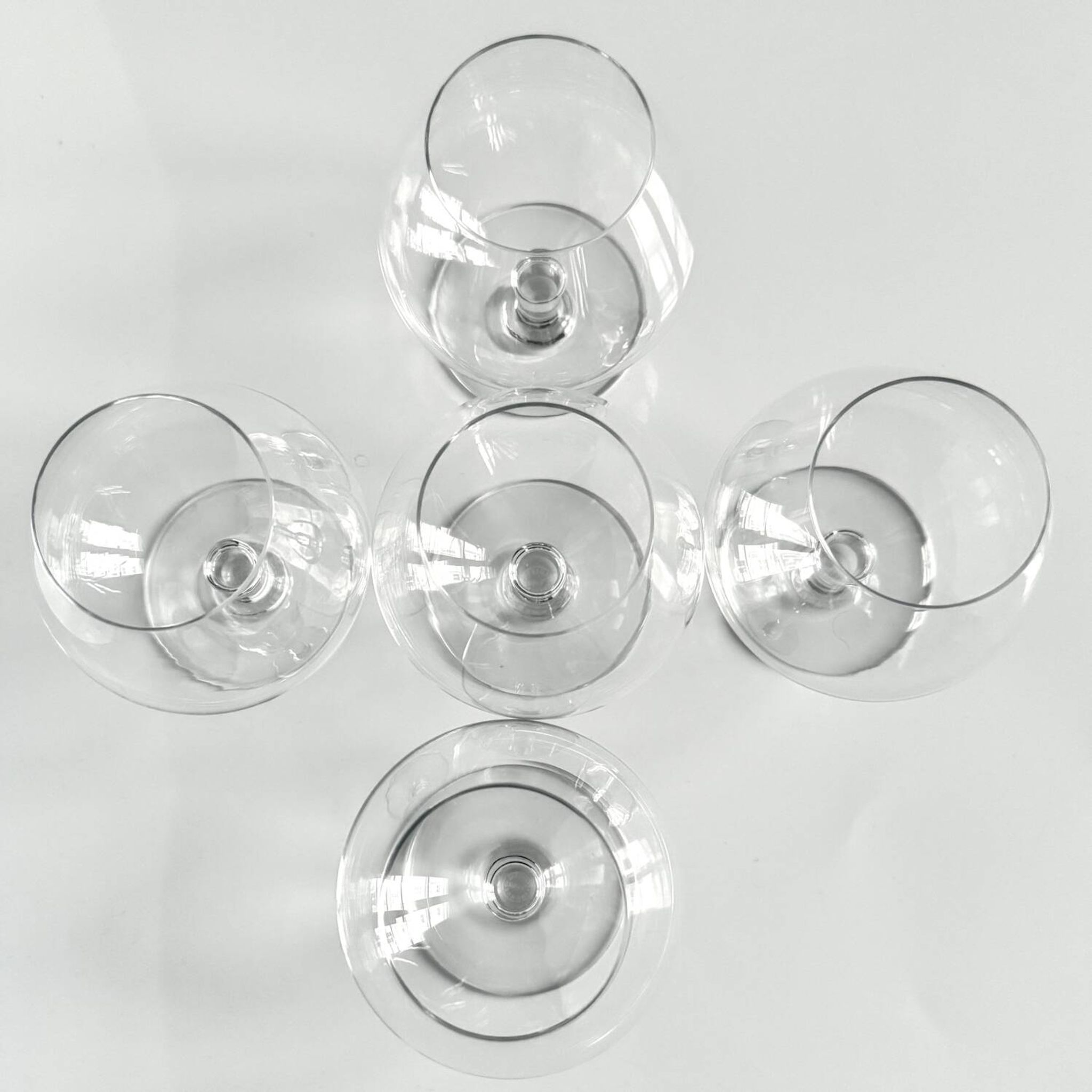 5 verres à cognac en cristal Saint-Louis