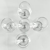 5 crystal cognac glasses from Saint-Louis