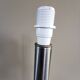 Vintage tripod lamp base in chrome metal