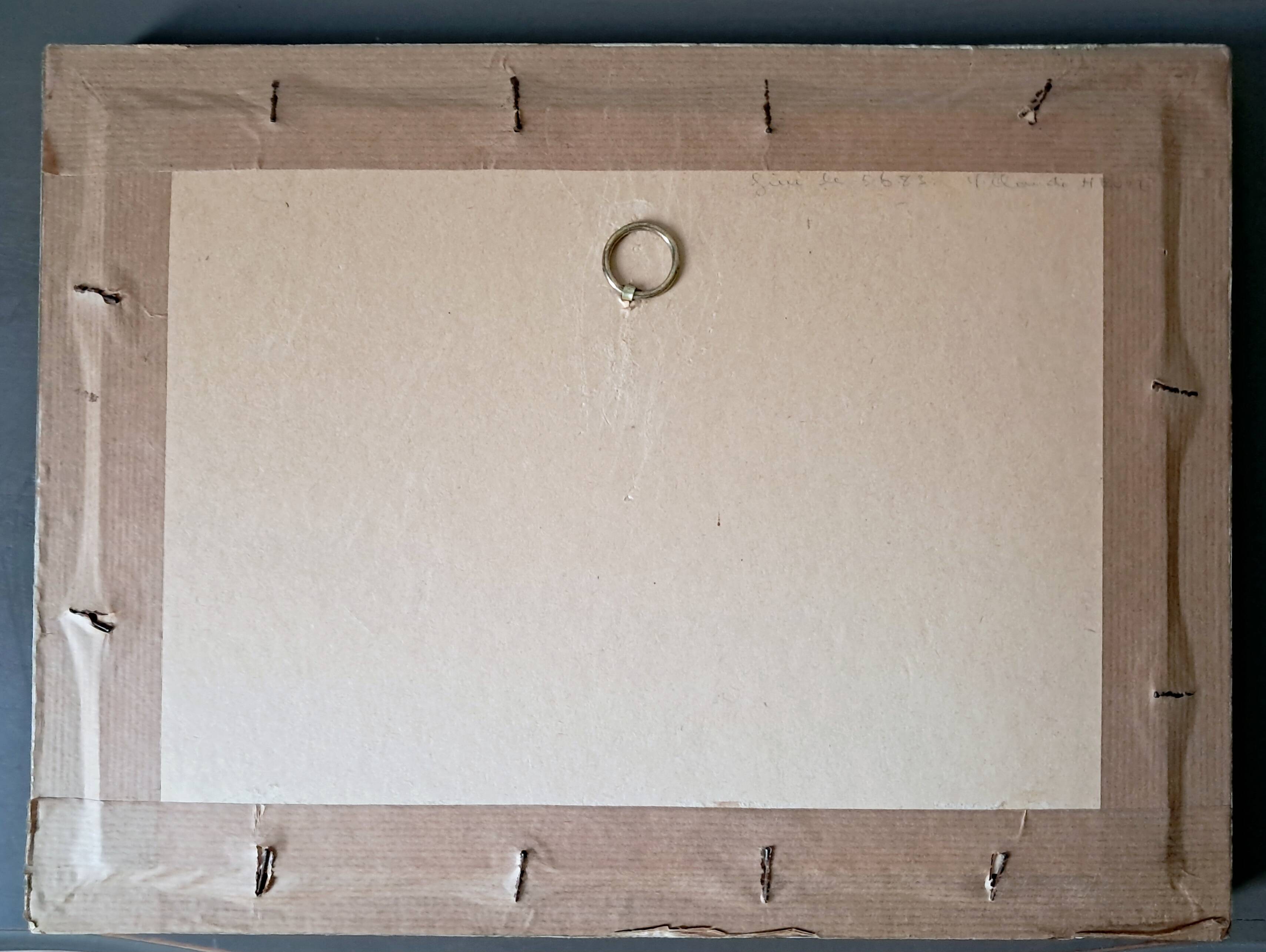 Landscape, pastel. Commune of Ispoure. Robert Delétang. 1945.