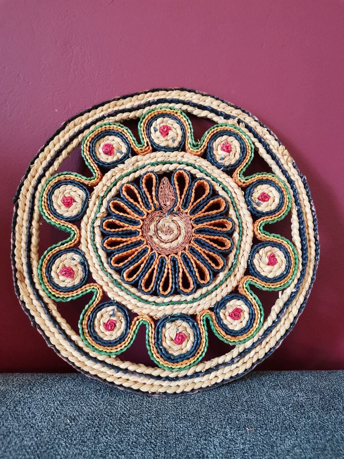 Vintage wicker trivets