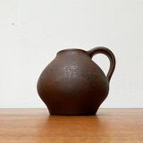 Brutalist vases and carafes from the mid-century by Hartwig Heyne pottery, Germany, 1960s.