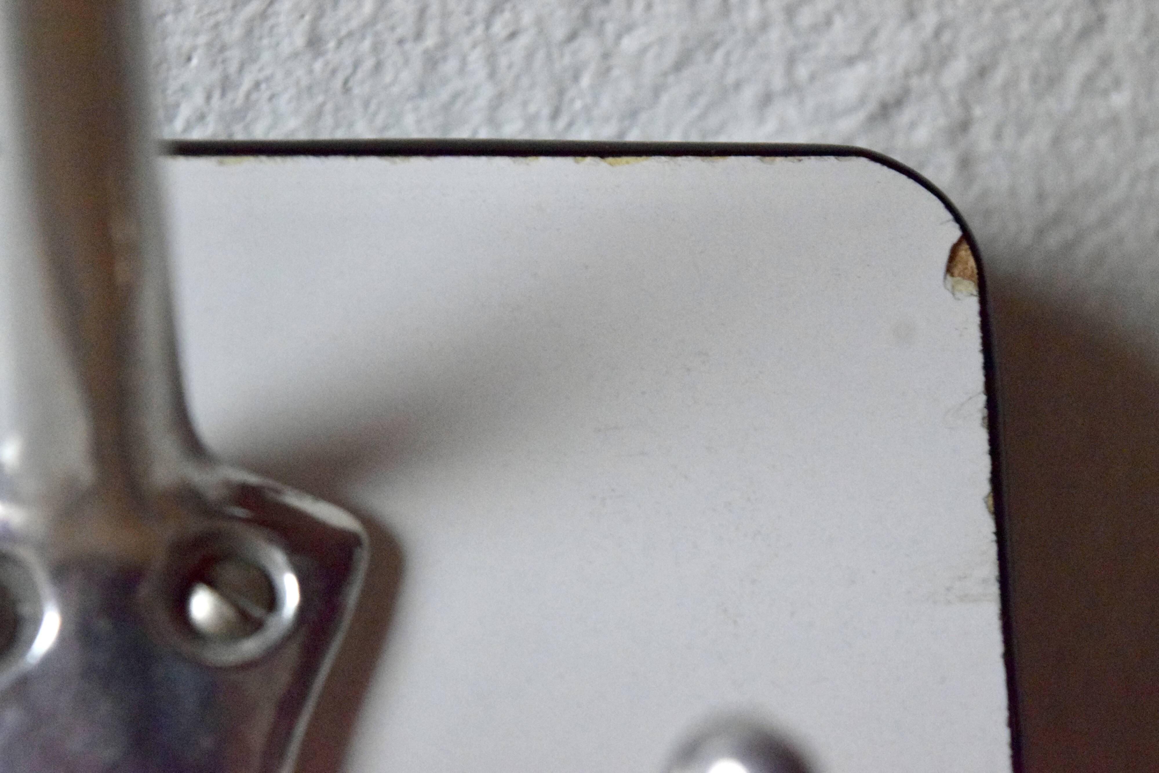 Vintage wall coat rack in white Formica - quadruple hook