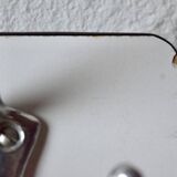 Vintage wall coat rack in white Formica - quadruple hook