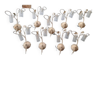 Murano glass wall lights – Italy - Gold