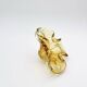 Murano bowl Archimede Seguso Bullicante Sommerso Yellow Gold