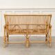 Vintage bamboo and rattan bench from the 1970s.