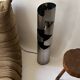 Large sculptural lamp in chrome-plated and brushed metal, 1970s design