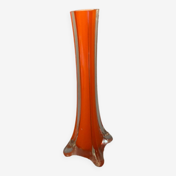 Vintage orange soliflore vase