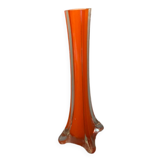Vintage orange soliflore vase